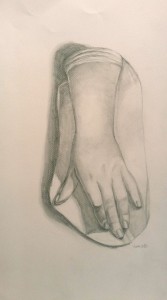 study of feminine hand from cast